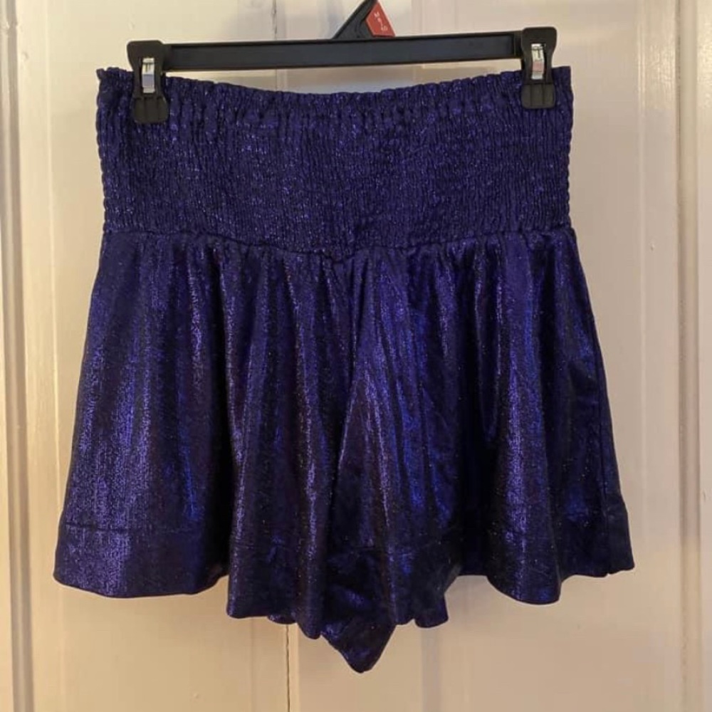 Pants Store blue sparkly shorts